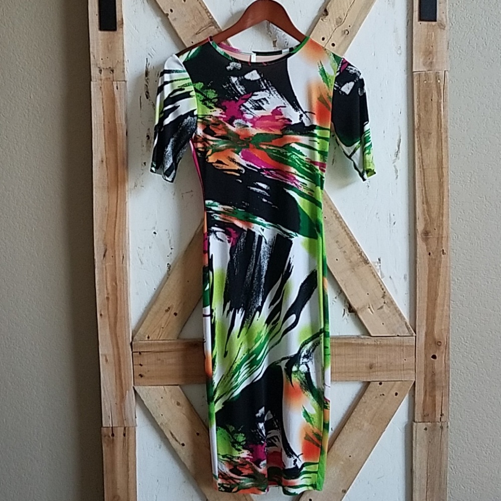 Colorful midi dress